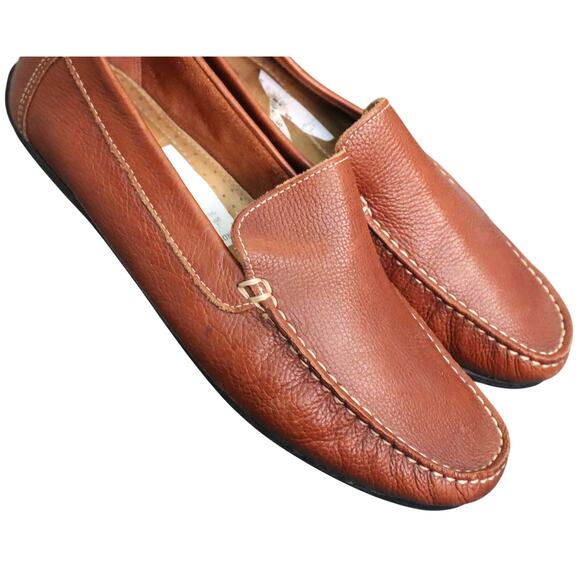 14th & Union NORDSTROM Mens Caramel Brown Loafers Driving Mocs Shoes 8.5M - Picture 1 of 6
